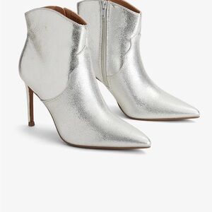 Express Silver Ankle Boots